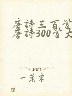 唐诗三百首幼儿唐诗300首大全