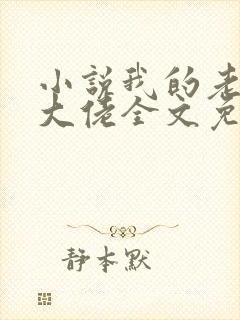 小说我的老公是大佬全文免费阅读