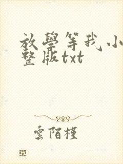 放学等我小说完整版txt