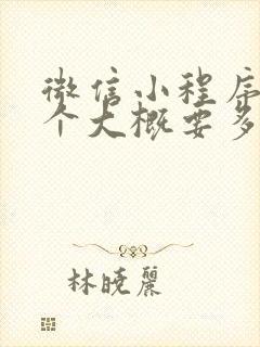 微信小程序做一个大概要多少钱