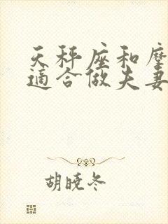 天秤座和摩羯座适合做夫妻吗