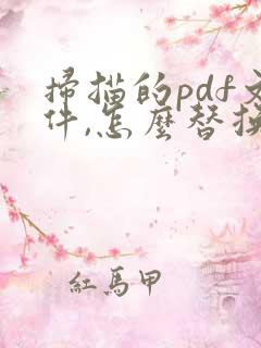 扫描的pdf文件,怎么替换其中的一页