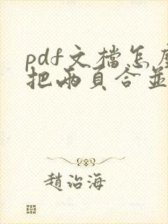 pdf文档怎么把两页合并成一页