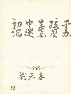 初中生孩子游戏沉迷怎么办