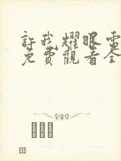许我耀眼电视剧免费观看全集高清版