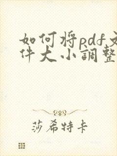 如何将pdf文件大小调整为1m以下