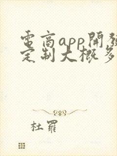 电商app开发定制大概多少钱
