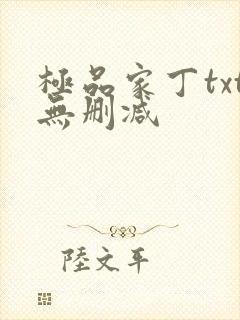 极品家丁txt无删减