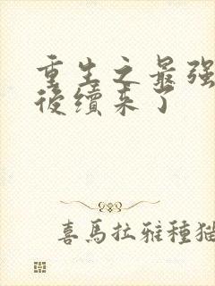 重生之最强弃少后续来了