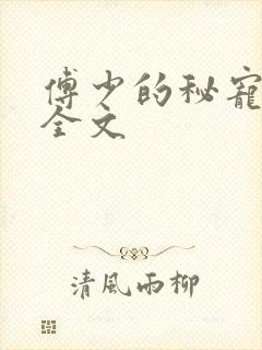 傅少的秘宠娇妻全文