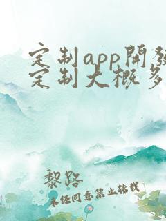 定制app开发定制大概多少钱