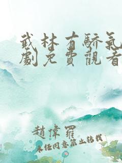 武林有骄气电视剧免费观看全集