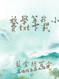 放学等我小说免费txt下载