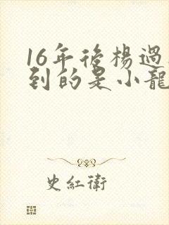 16年后杨过见到的是小龙女吗