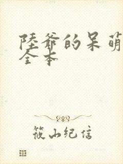 陆爷的呆萌甜妻全本