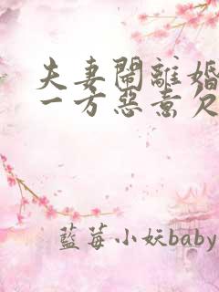夫妻闹离婚期间一方恶意欠款