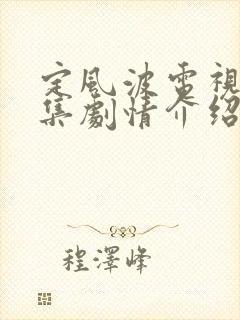 定风波电视剧分集剧情介绍