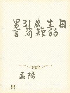 男31岁生日感言简短的