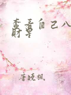 查看自己八字的财星