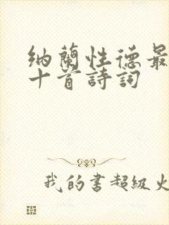 纳兰性德最出名十首诗词