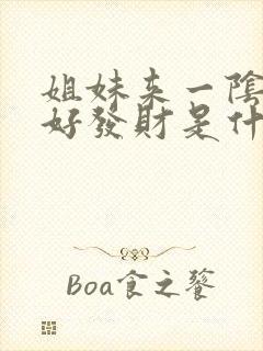 姐妹来一阴一阳好发财是什么生肖