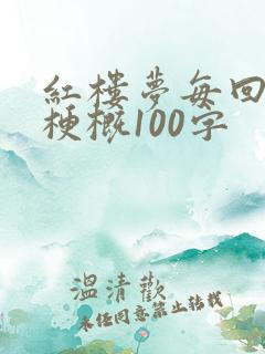 红楼梦每回内容梗概100字
