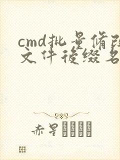 cmd批量修改文件后缀名