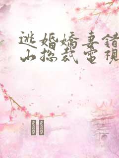 逃婚娇妻错爱冰山总裁电视剧