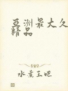 亚洲最大久久久精品