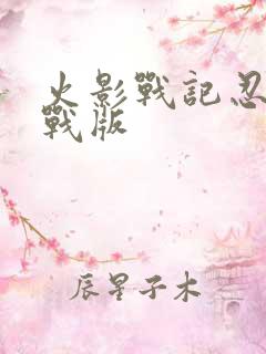 火影战记忍界大战版