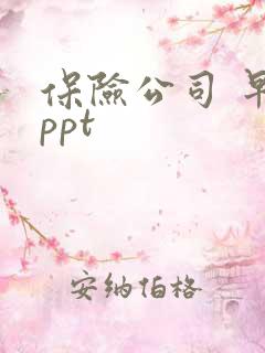 保险公司 早会ppt