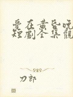 爱在黄昏晚风时短剧全集观看