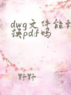 dwg文件能转换pdf吗