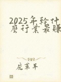 2025年干什么行业最赚钱