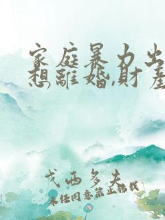 家庭暴力出轨,想离婚,财产怎么分割