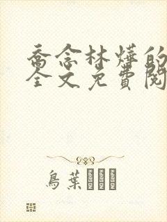 乔念林烨的小说全文免费阅读无弹窗
