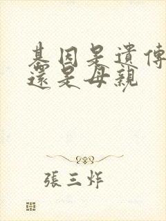 基因是遗传父亲还是母亲