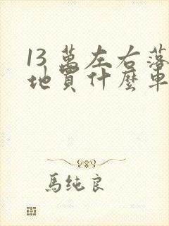 13 万左右落地买什么车好?