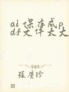 ai 保存成pdf文件太大怎么办