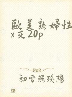 欧美熟妇性xxx交20p