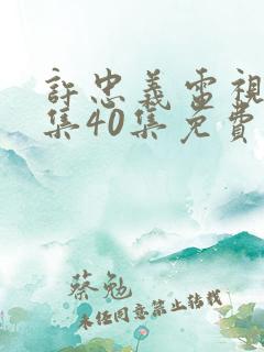 许忠义电视剧全集40集免费观看
