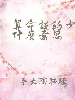 算命说的少王是什么意思