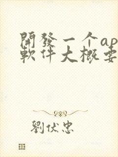 开发一个app软件大概要多少钱