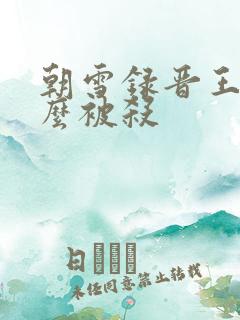 朝雪录晋王为什么被杀