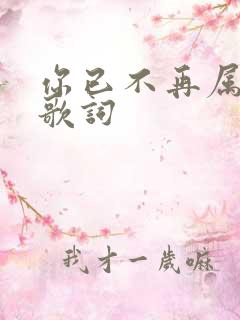 你已不再属于我歌词