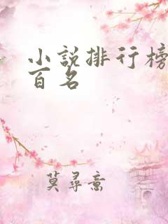 小说排行榜前一百名
