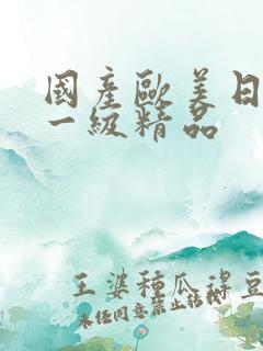 国产欧美日韩a一级精品