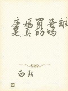 唐嫣罗晋离了婚是真的吗