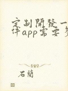 定制开发一个软件app需要多少钱