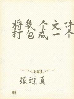 将几个文件压缩打包成一个